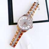 Bulova Crystal Collection Silver Dial Rose Gold Steel Strap Watch for Women - 98L229 Buy Now By Bulova