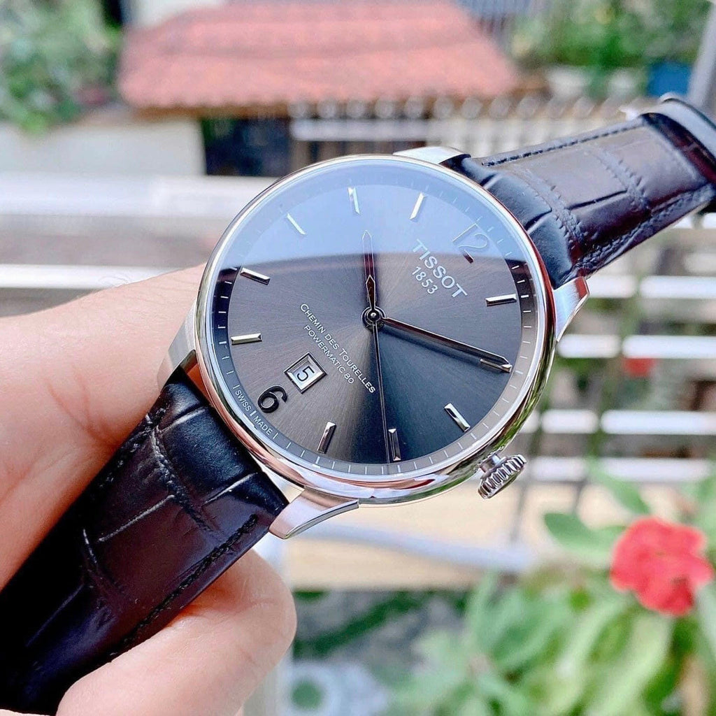 Tissot Chemin Des Tourelles Powermatic 80 Black Dial Black Leather Strap Watch For Men - T099.407.16.447.00 Buy Now By Tissot