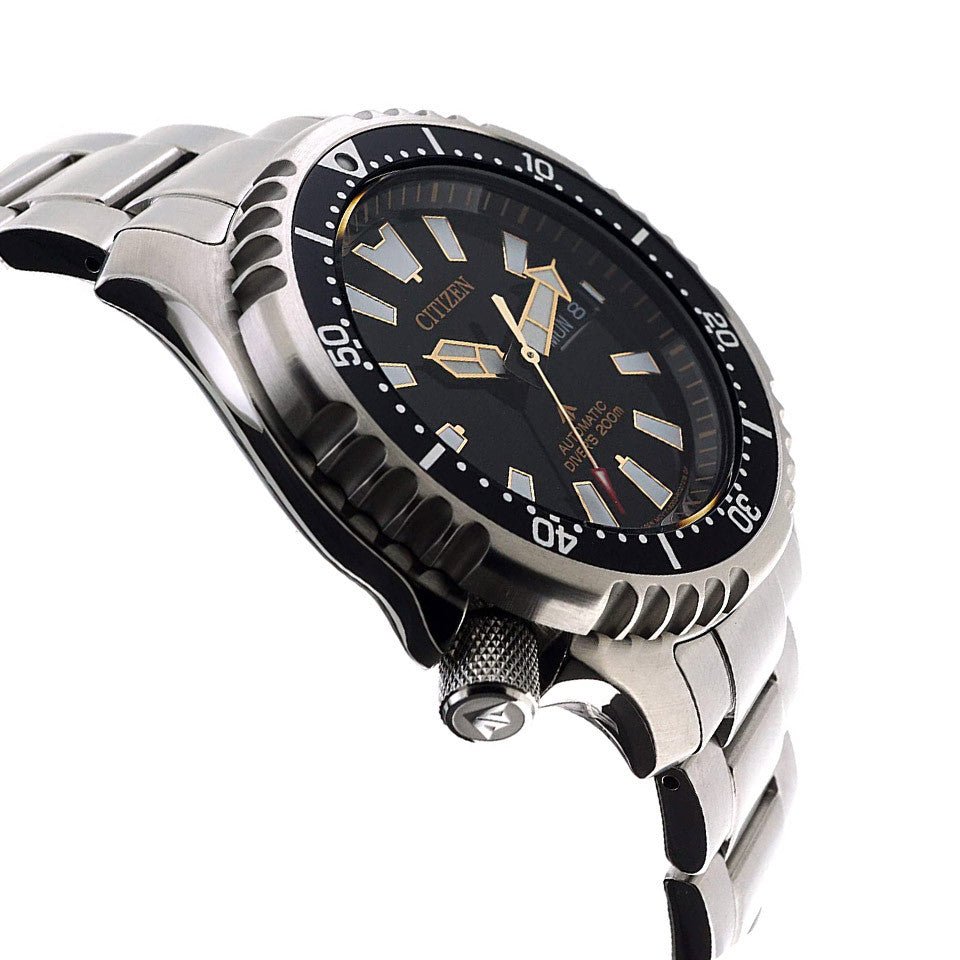 Citizen Promaster 200M Diver Fugu Asian Limited Edition Black Dial Silver Steel Strap Watch For Men - NY0090-86E Buy Now By Citizen