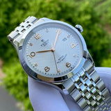 Tudor 1926 Automatic Diamonds Silver Dial Silver Steel Strap Watch for Men - M91650-0003 Buy Now By Tudor