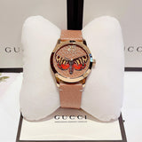 Gucci G Timeless Butterfly Brown Dial Brown Leather Strap Watch For Women - YA1264063 Buy Now By Gucci