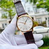 Calvin Klein City White Dial Brown Leather Strap Watch for Men - K2G21629