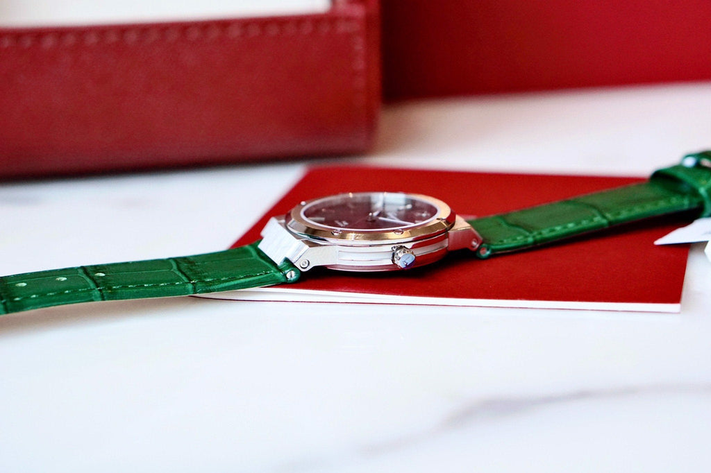 Salvatore Ferragamo F-80 Classic Green Dial Green Leather Strap Watch for Men - SFDT00519 Buy Now By Salvatore Ferragamo