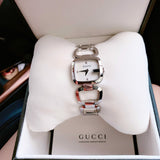 Gucci G Gucci Diamonds Mother of Pearl Dial Silver Steel Strap Watch For Women - YA125502 Buy Now By Gucci