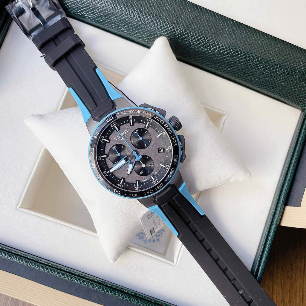 Tissot T Race Cycling Chronograph Black Dial Two Tone Rubber Strap Watch For Men - T111.417.37.441.05 Buy Now By Tissot