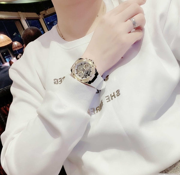 Guess Athena White Dial White Rubber Strap Watch for Women - GW0409L2 Buy Now By Guess