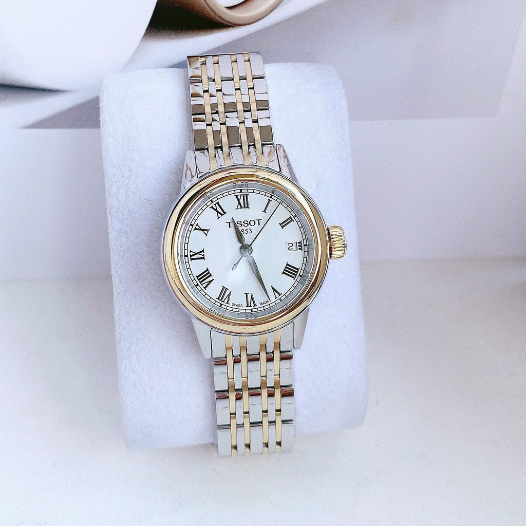 Tissot Carson Lady White Dial Two Tone Steel Strap Watch For Women - T085.210.22.013.00 Buy Now By Tissot