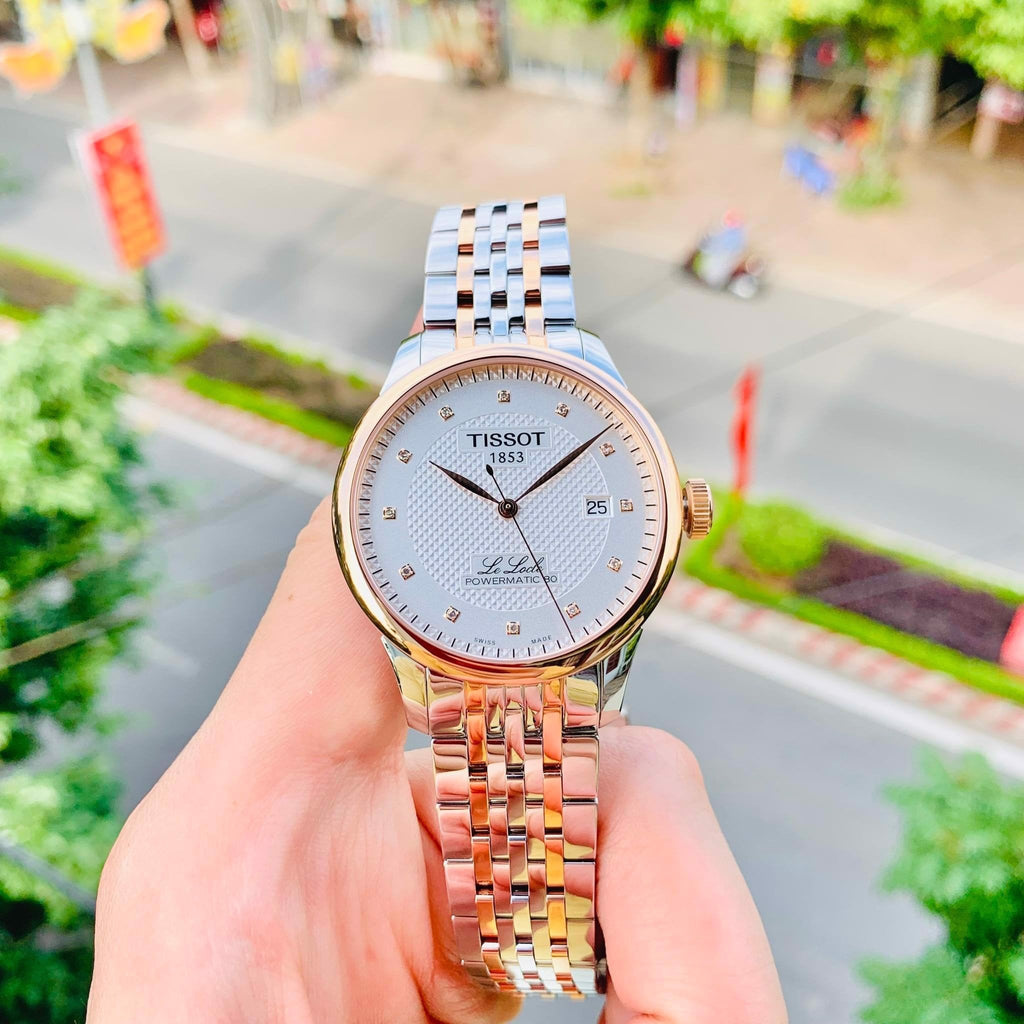 Tissot Le Locle Powermatic 80 Diamonds Silver Dial Two Tone Steel Strap Watch For Men - T006.407.22.036.01 Buy Now By Tissot