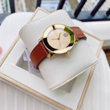 Movado Bold Rose Gold Dial Brown Leather Strap Watch For Women - 3600438 Buy Now By Movado