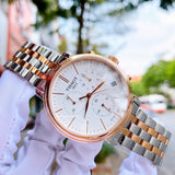 Tissot Carson Premium Chronograph White Dial Two Tone Steel Strap Watch For Men - T122.417.22.011.00 Buy Now By Tissot