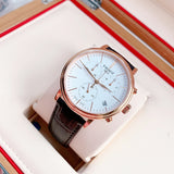 Tissot Carson Premium Chronograph White Dial Brown Leather Strap Watch For Men - T122.417.36.011.00 Buy Now By Tissot