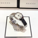Gucci GG2570 Diamonds White Dial Silver Steel Strap Watch For Women - YA142506 Buy Now By Gucci