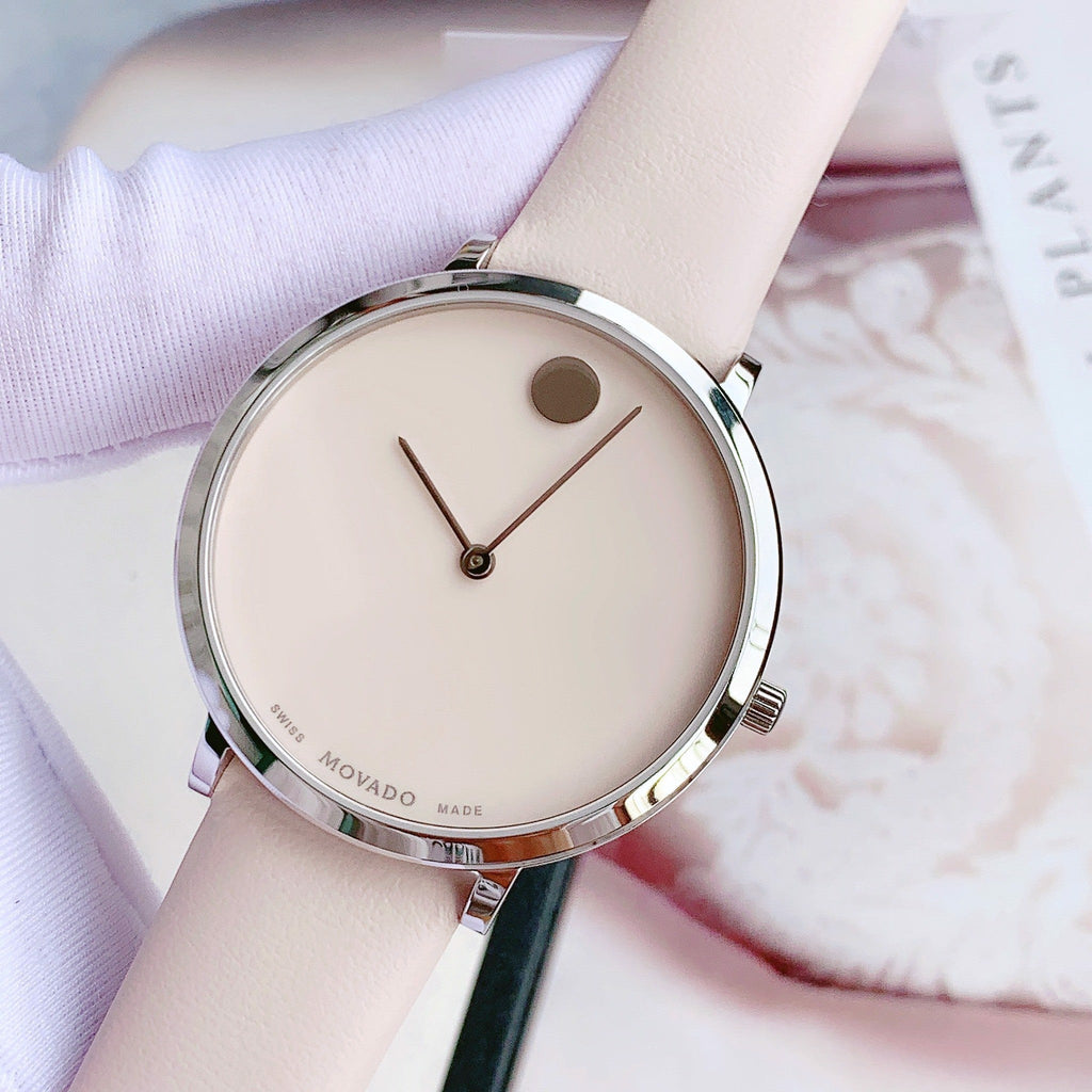 Movado 70th Anniversary Limited Edition White Dial White Leather Strap Watch For Women - 0607138 Buy Now By Movado