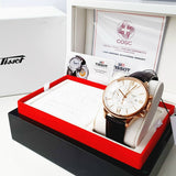 Tissot Des Tourelles Chronograph Silver Dial Brown Leather Strap Watch For Men - T099.427.36.038.00 Buy Now By Tissot