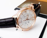 Tissot Des Tourelles Chronograph Silver Dial Brown Leather Strap Watch For Men - T099.427.36.038.00