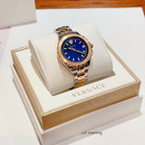 Versace Hellenyium Blue Dial Two Tone Steel Strap Watch for Women - V12060017 Buy Now By Versace