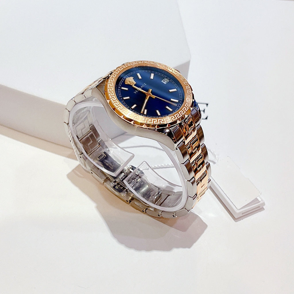 Versace Hellenyium Blue Dial Two Tone Steel Strap Watch for Women - V12060017 Buy Now By Versace