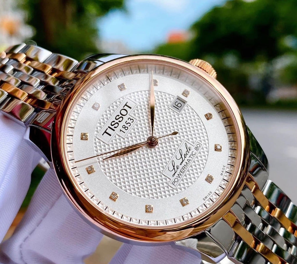Tissot Le Locle Powermatic 80 Diamonds Silver Dial Two Tone Steel Strap Watch For Men - T006.407.22.036.01 Buy Now By Tissot