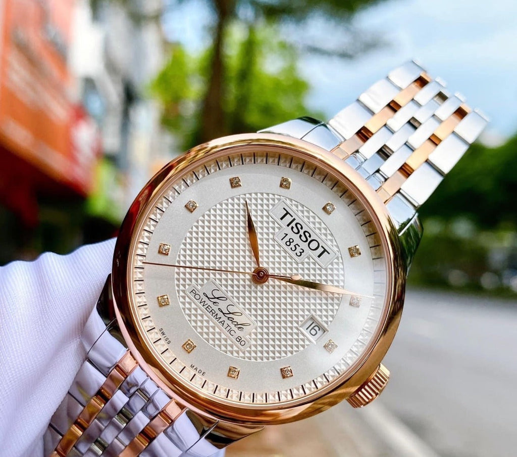 Tissot Le Locle Powermatic 80 Diamonds Silver Dial Two Tone Steel Strap Watch For Men - T006.407.22.036.01 Buy Now By Tissot