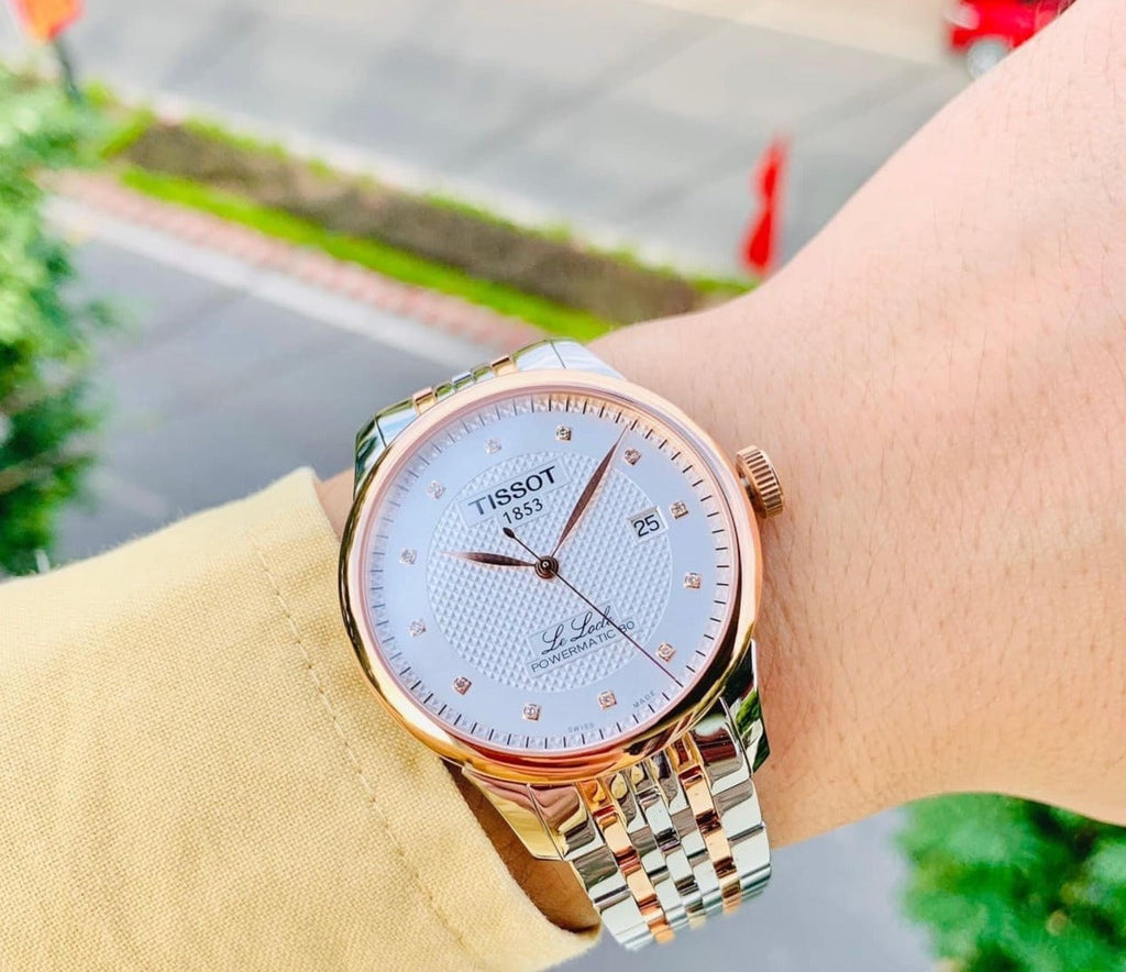 Tissot Le Locle Powermatic 80 Diamonds Silver Dial Two Tone Steel Strap Watch For Men - T006.407.22.036.01 Buy Now By Tissot