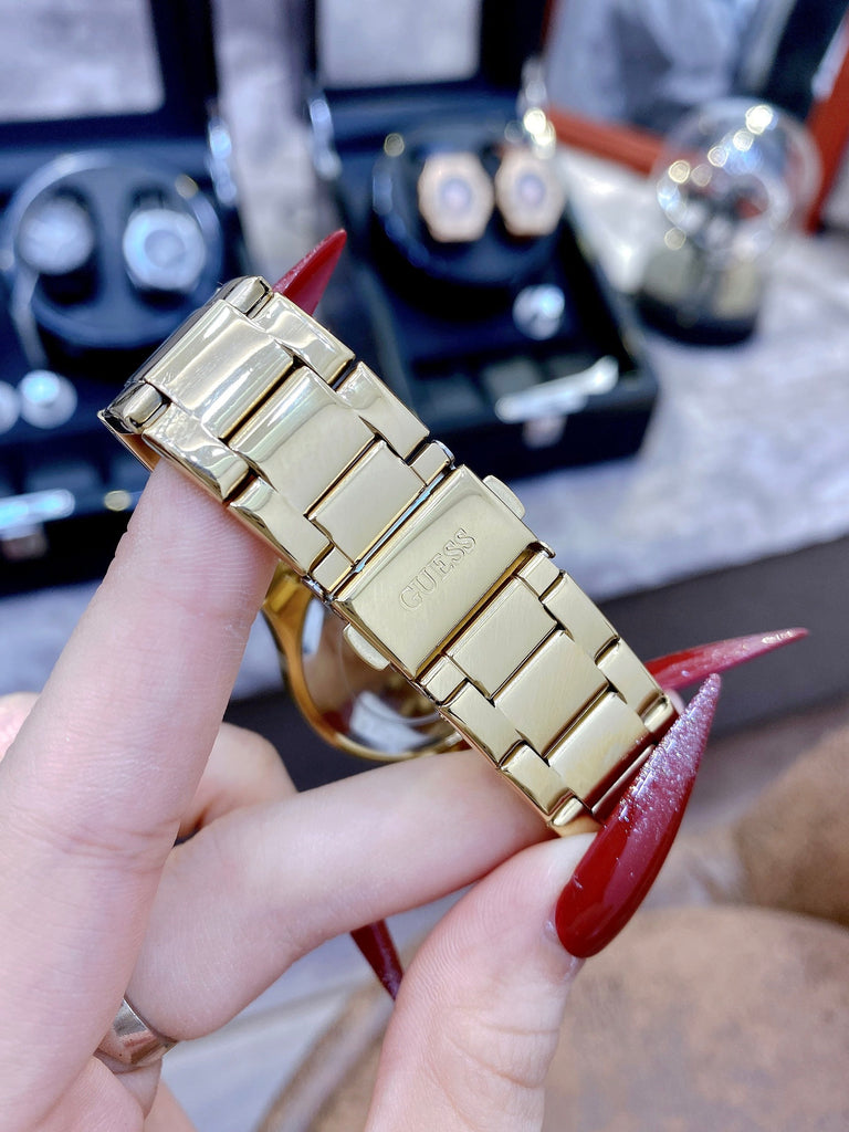 Guess Moonlight Diamonds Gold Dial Gold Steel Strap Watch for Women - GW0320L5 Buy Now By Guess