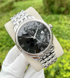 Omega De Ville Prestige Co-Axial Black Dial Silver Steel Strap Watch for Men - 424.10.40.20.01.001