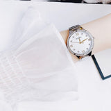 Bulova Crystal Collection Mother of Pearl Dial Silver Steel Strap Watch for Women - 96L263 Buy Now By Bulova