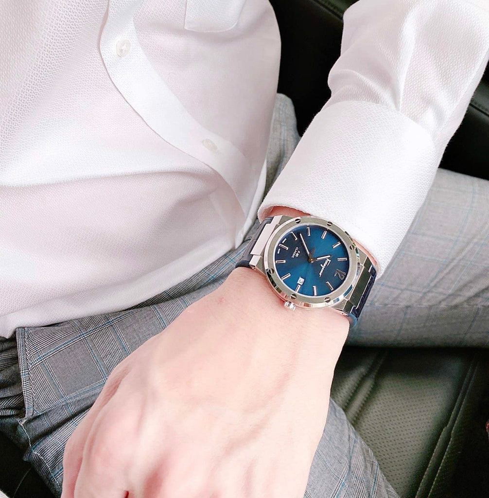 Salvatore Ferragamo F-80 Classic Blue Dial Blue Leather Strap Watch for Men - SFDT00719 Buy Now By Salvatore Ferragamo