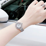 Guess Dream Crystals Silver Dial Silver Mesh Strap Watch For Women - GW0550L1 Buy Now By Guess