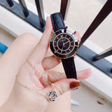 Swarovski Octea Lux Black Dial Black Leather Strap Watch for Women - 5414410 Buy Now By Swarovski