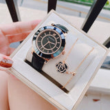 Swarovski Octea Lux Black Dial Black Leather Strap Watch for Women - 5414410 Buy Now By Swarovski