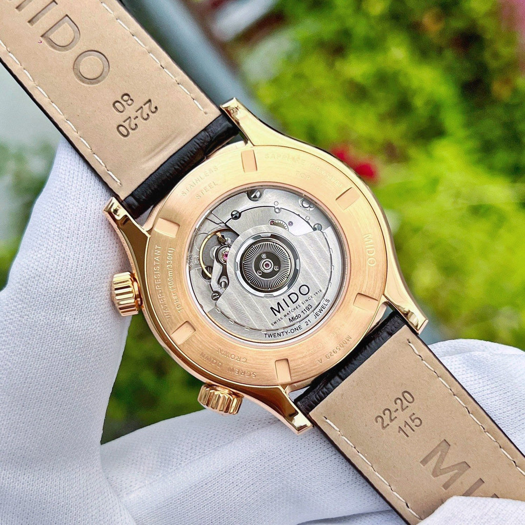 Mido Multifort Automatic Silver Dial Brown Leather Strap Watch For Men - M005.430.36.031.80 Buy Now By Mido