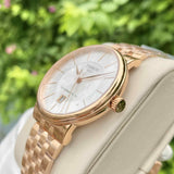 Tissot T Classic Carson Premium Automatic White Dial Rose Gold Steel Strap Watch for Men - T122.407.33.031.00 Buy Now By Tissot