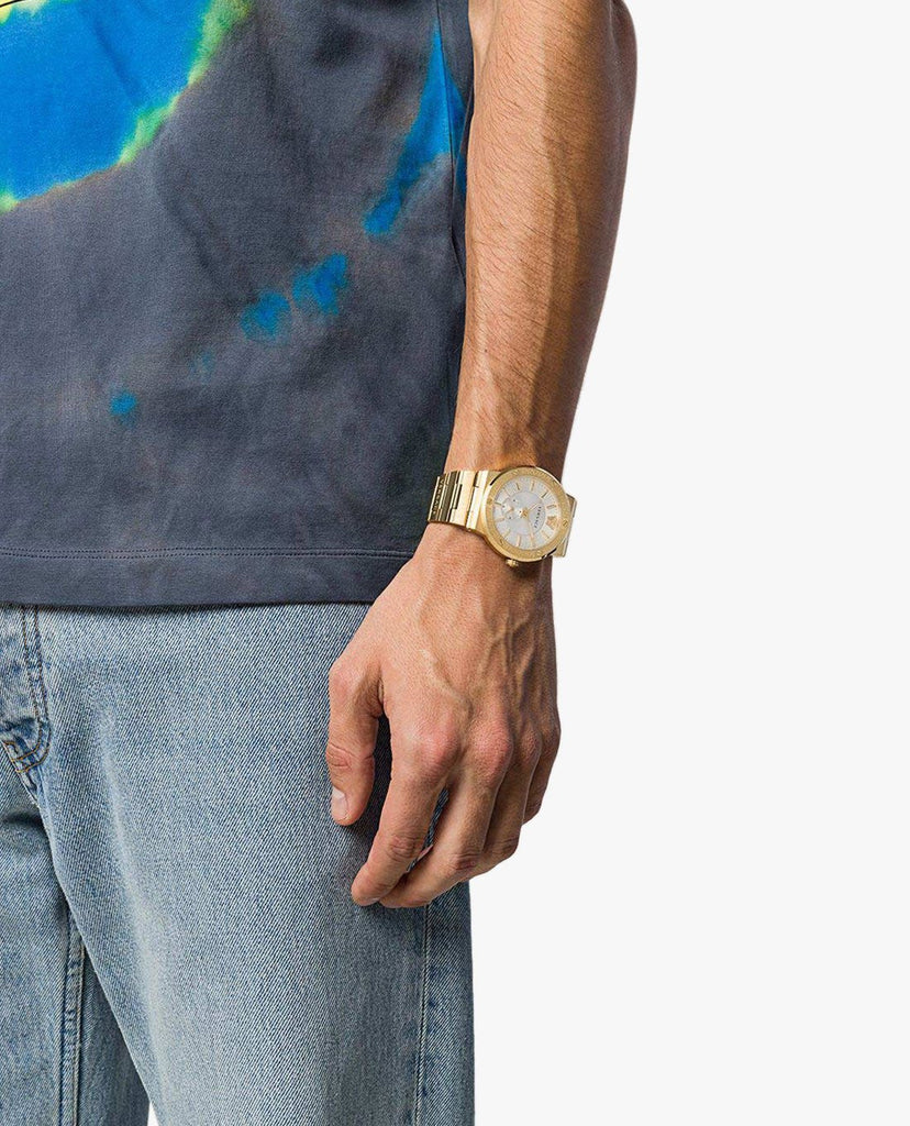 Versace Greca Silver Dial Gold Steel Strap Watch for Men - VEVI00520 Buy Now By Versace