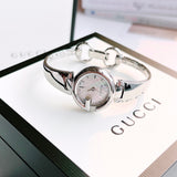 Gucci Guccissima Diamonds Mother of Pearl Dial Silver Steel Strap Watch For Women - YA134303 Buy Now By Gucci
