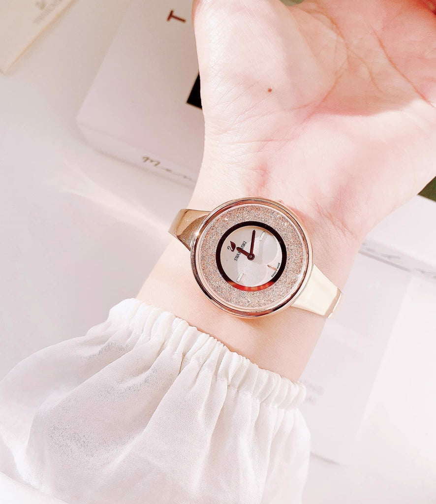Swarovski Crystalline Bracelet White Dial Rose Gold Steel Strap Watch for Women - 5269250 Buy Now By Swarovski