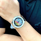 Guess Poseidon Chronograph Rainbow Dial White Silicone Strap Watch For Men - GW0425G4 Buy Now By Guess