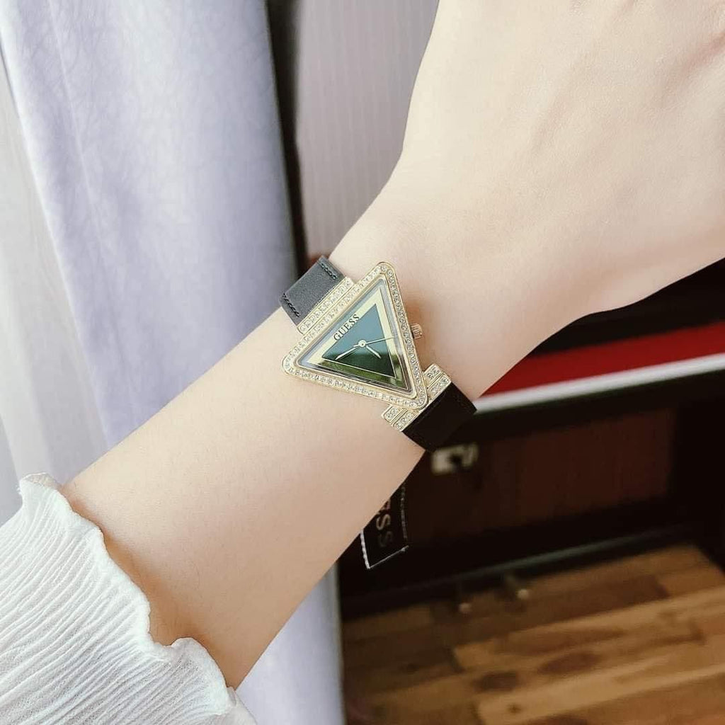 Guess Fame Quartz Black Dial Black Leather Strap Watch For Women - GW0504L5 Buy Now By Guess