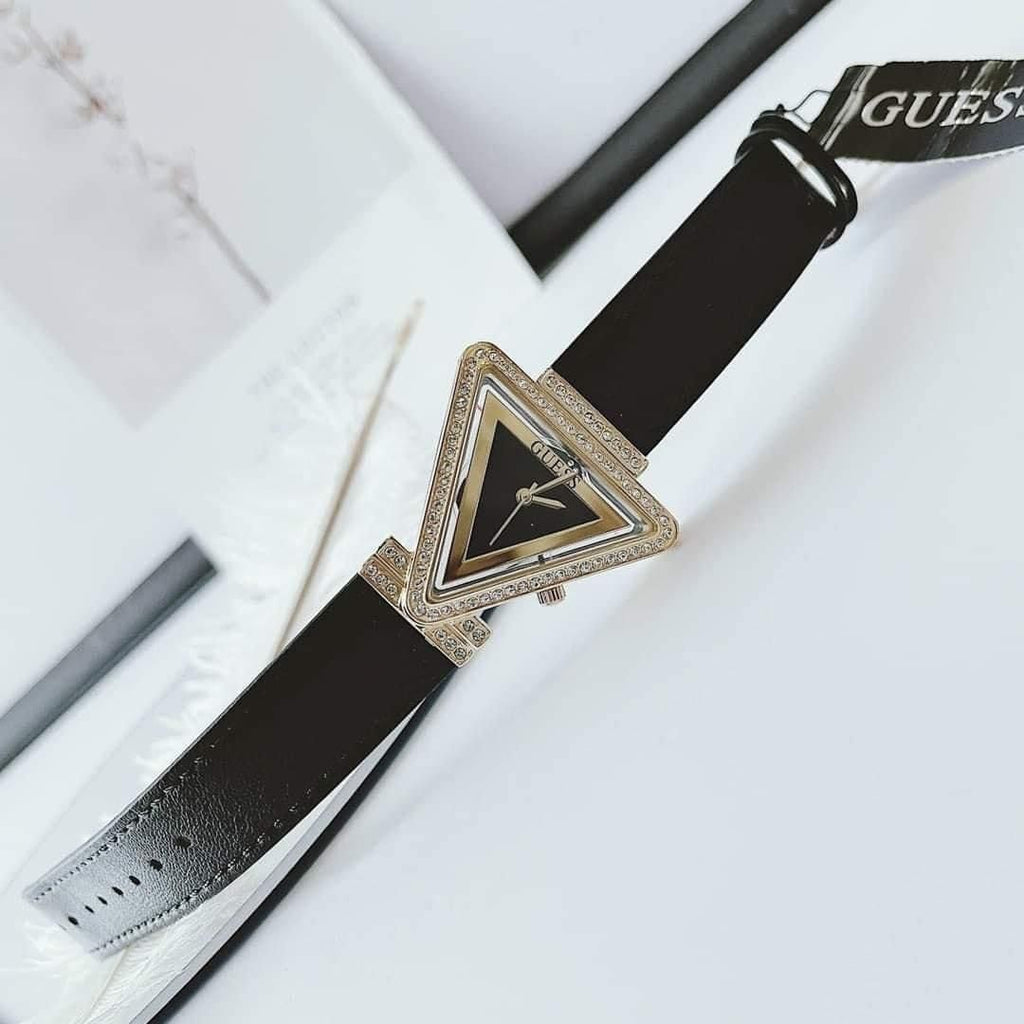 Guess Fame Quartz Black Dial Black Leather Strap Watch For Women - GW0504L5 Buy Now By Guess