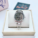 Fossil Rye Automatic Skeleton Silver Dial Silver Steel Strap Watch for Women - BQ3753 Buy Now By Fossil