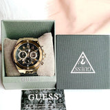 Guess Poseidon Chronograph Black Dial Black Silicone Strap Watch For Men - GW0425G1 Buy Now By Guess