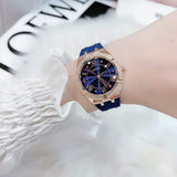 Guess Cosmo Diamonds Blue Blue Dial Blue Silicone Strap Watch for Women - GW0034L4 Buy Now By Guess