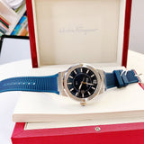 Salvatore Ferragamo F-80 Blue Dial Blue Rubber Strap Watch For Men - SFHY01122 Buy Now By Salvatore Ferragamo
