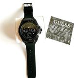 Guess Zeus Multifunction Crystals Black Dial Black Silicone Strap Watch For Men - GW0208G5 Buy Now By Guess