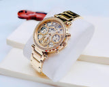 Guess Solstice Diamonds Gold Dial Gold Steel Strap Watch for Women - GW0403L2 Buy Now By Guess