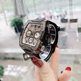 Guess Phoenix Multifunction Silver Dial Black Silicone Strap Watch For Men - GW0048G1 Buy Now By Guess