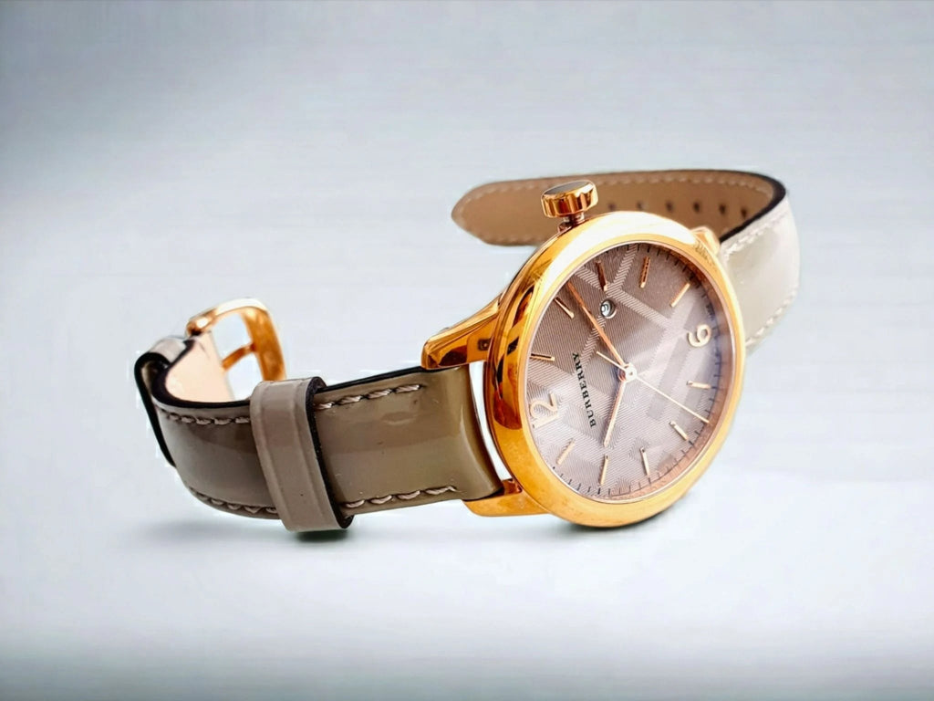 Burberry The Classic Quartz Grey Dial Grey Leather Strap Watch For Women - BU10119 Buy Now By Burberry