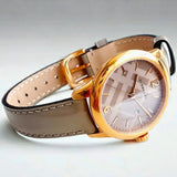 Burberry The Classic Quartz Grey Dial Grey Leather Strap Watch For Women - BU10119 Buy Now By Burberry