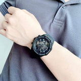 Guess Momentum Black Dial Black Rubber Strap Watch for Men - GW0263G4 Buy Now By Guess