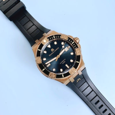 Maurice Lacroix Aikon Venturer Black Dial Black Rubber Strap Watch For Men - AI6058-BRZ0B-330-2 Buy Now By Maurice Lacroix